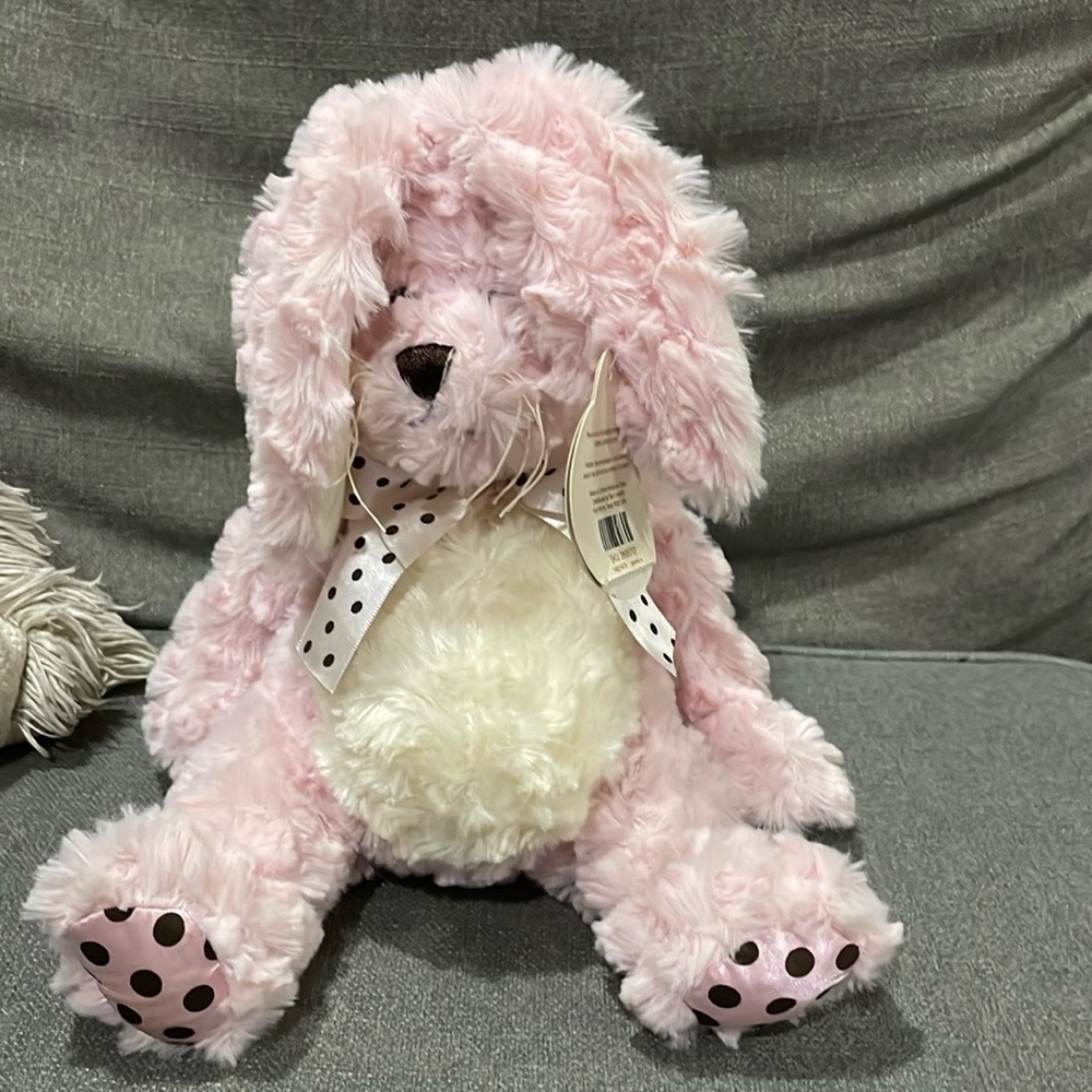 Pier 1 Imports Trixie Bunny‎ Pink Rabbit Plush Bear Baby Shower Gift